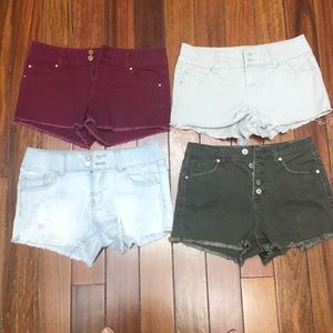 A bundle of 4 different color girl shorts
